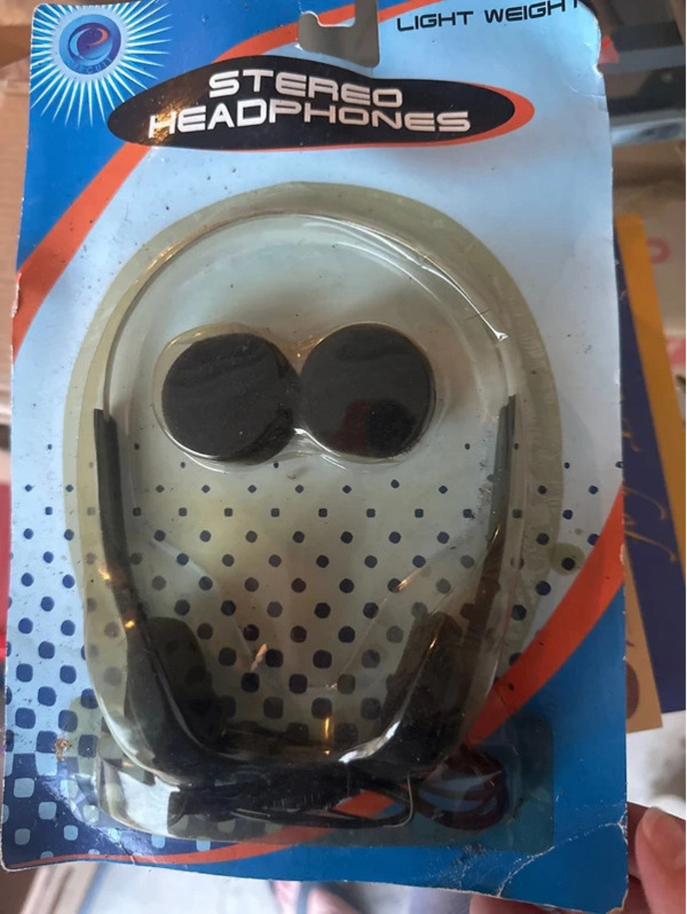 Old school stereo headphones